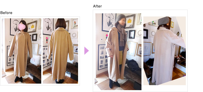 カシミヤロングコート,レディースコート,お直し,レディース,ロングコートお直し,カシミヤお直し,カシミヤコート,お直し 表参道,コートお直し 表参道