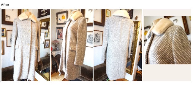 ミンク付のツィードコート,お直し,レディース,ツイードコート,ツイードお直し,コート お直し 表参道,アウター お直し