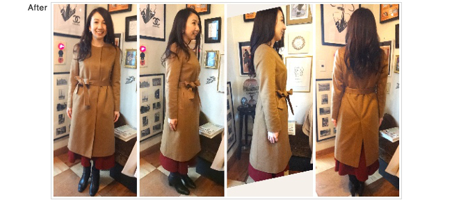 シンプルコート,お直し,レディースコートお直し,コートお直し,青山 お直し,表参道 お直し,コート お直し 表参道,アウター お直し