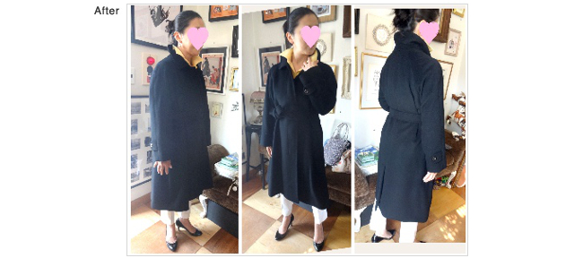 コートお直し,レディース,レディース お直し,コート リサイズ,お直し 表参道