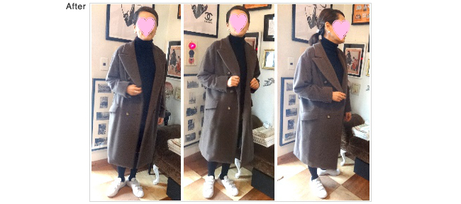 クラシックコート,ビックシルエット,お直し,レディース,リサイズ