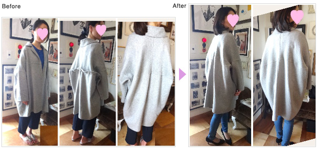 ビックシルエットコート,レディースコート,お直し,レディース,アウターお直し,お洒落お直し,アウター リサイズ,コート お直し 表参道,ハイブランド アウターお直し