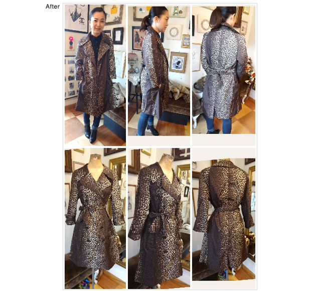 アニマル柄コート,レディースコート,お直し,レディース,ヒョウ柄,コート レディース お直し