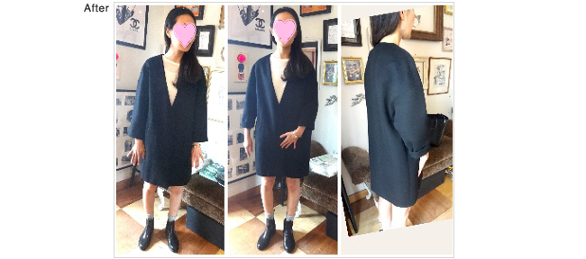 ノーカラーコート,レディースコート,お直し,レディースお直し,青山 お直し,表参道 お直し
