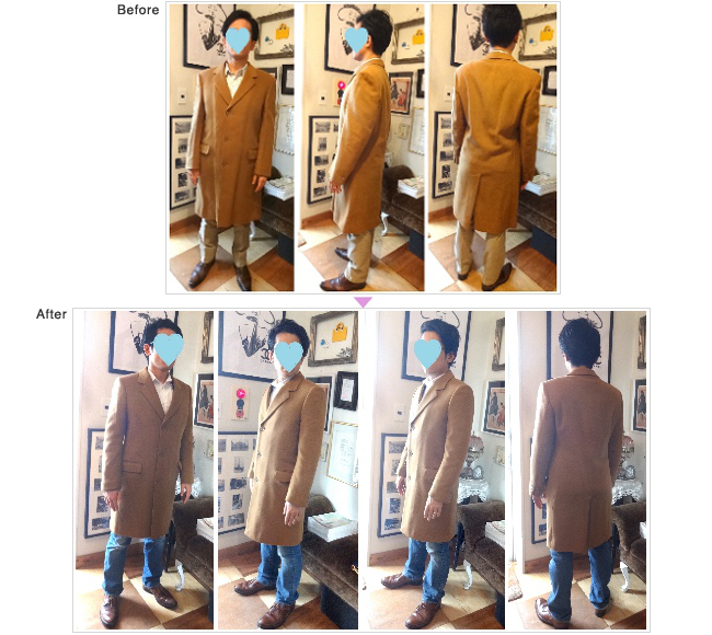 チェスターコートコート,メンズコート,お直し,メンズ,ラグジュアリーお直し,表参道 お直し,コート メンズ お直し,アウター お直し,コートお直し専門