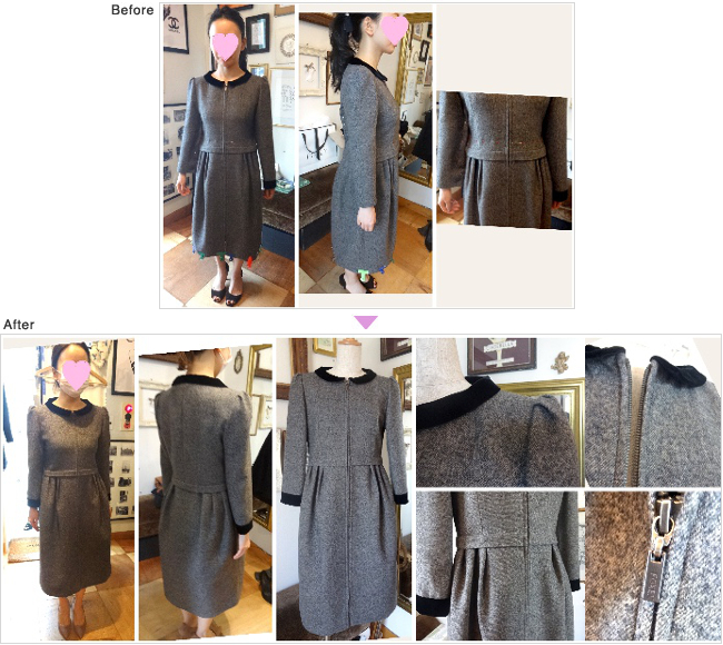 Foxeyドレスコート,Foxeyアルパカコート,レディースコート,お直し,ブランドコート,レディース,レディースコートお直し,アウターお直し,コート お直し 表参道,コート リサイズ,冬物お直し,服お直し サイズ調整