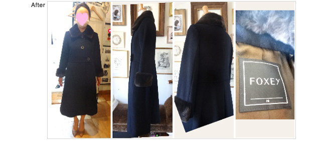 Foxeyドレスコート,Foxeyアルパカコート,レディースコート,お直し ブランドコート,レディース,レディースコートお直し,アウター お直し,コート お直し 表参道,冬物アイテム お直し,コート お直し 東京