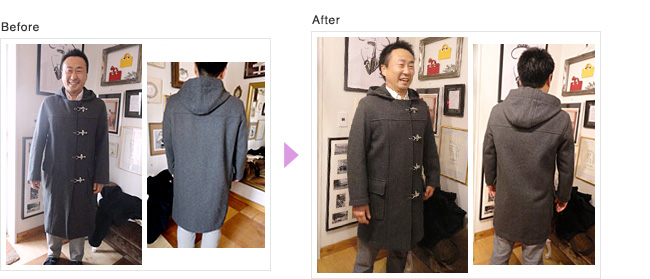 ダッフルコート,コート,お直し,ダッフルコートお直し,お直し 表参道,コート お直し 表参道,アウター お直しアウター お直し 表参道,コート サイジング