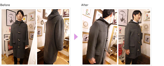 ダッフルコート,コート,お直し,ダッフルコートお直し,コート　お直し　表参道,,コート　リサイズ,アウター　リサイズ,冬物リサイズ,ハイブランド 　お直し,コート　サイズお直し,受け継い服　リフォーム　お直し,アウターお直し, コート　お直し　東京