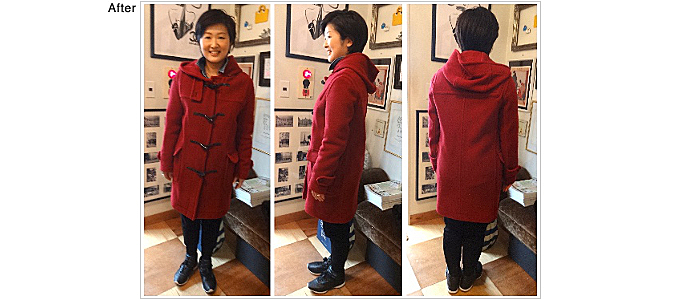 ダッフルコート,レディースダッフルコート,コート,お直し,ウールコートお直し,表参道 お直し,アウター お直し,コート リサイズ 表参道,服 修理,コート リサイズ