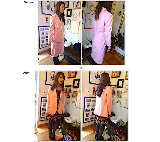 サイズダウン,レディースジャケット,お直し　ジャケットお直し,ジャケットリサイズ,ビンテージジャケット　お直し