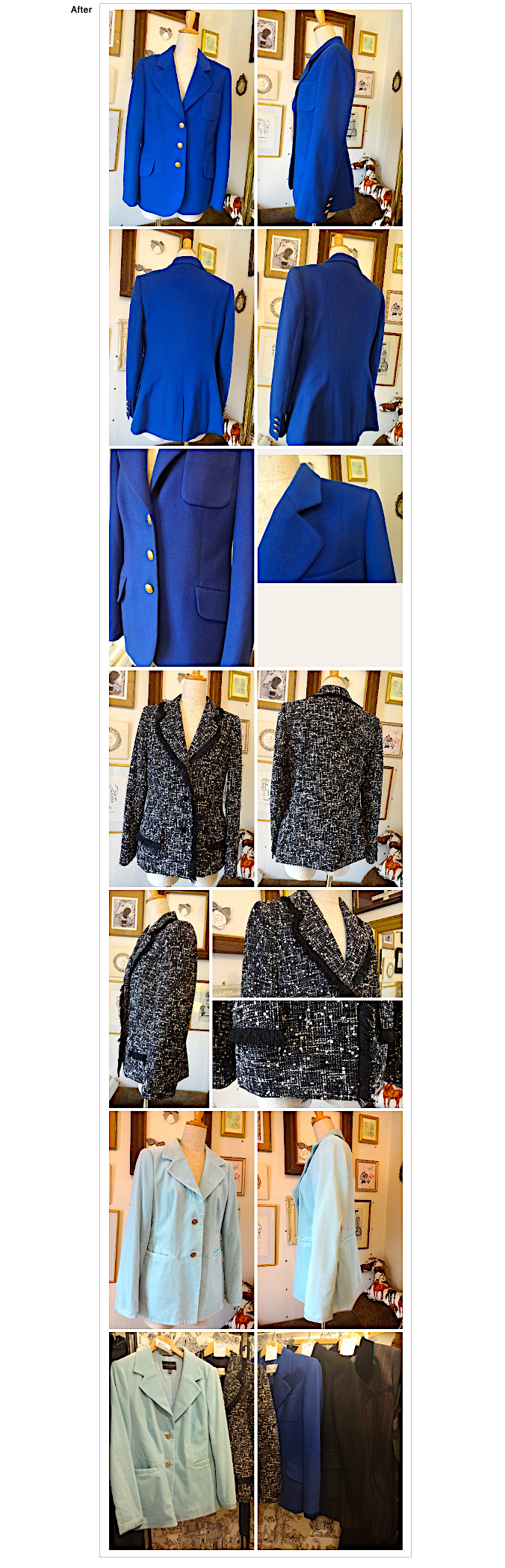 サイズダウン,レディースジャケット,お直し　ジャケットお直し,ジャケットリサイズ