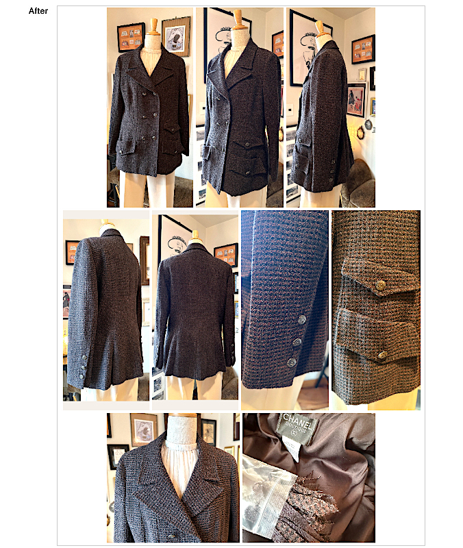 CHANEL　シャネルジャケット,サイズダウン,レディースジャケット,お直し　ジャケットお直し,ジャケットリサイズ,シャネル　お直し,洋服　お直し　表参道,ハイブランド  お直し,デザイナーズブランド　お直し