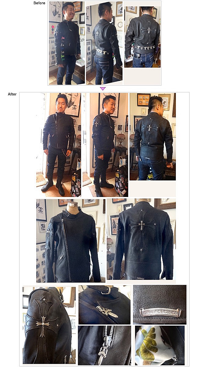 ChromeHearts ,クロムハーツ,レザー,お直し,ライダースお直し,レザージャケット,クロムハーツレザー,アウターお直し,皮ジャン,クロムハーツ お直し,ハイブランド お直し,ハイブランド お直し,男女共有,ジェンダーフリー,ビックシルエット,ミニマルデザイン,特殊デザイン お直しレザーお直し,レザージャケット お直し