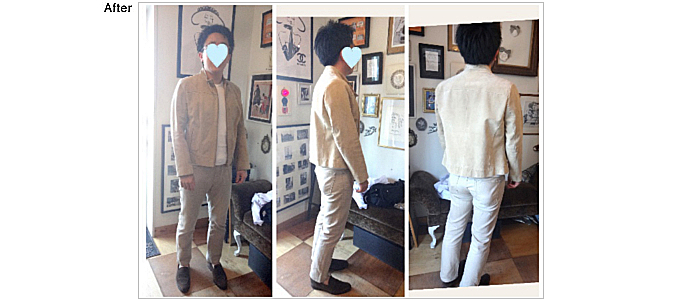 ベージュレザージャケット メンズ