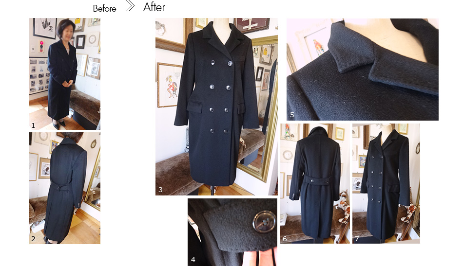 マックスマーラ コート　お直し,maxmara coat　マックスマーラコート　01,ブランドアイテム　お直し,ハイブランド　お直し,デザイナーズブランド　おなおし