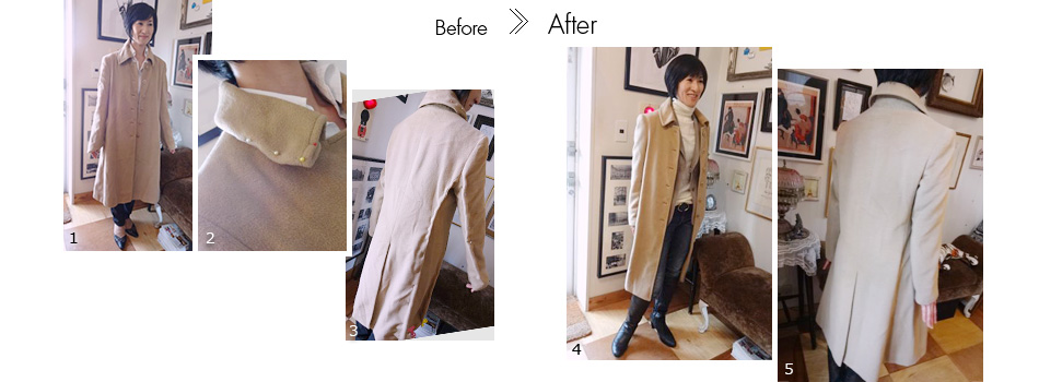 マックスマーラ コートお直し,コート　ハイブランド　お直し,ブランドコートお直し