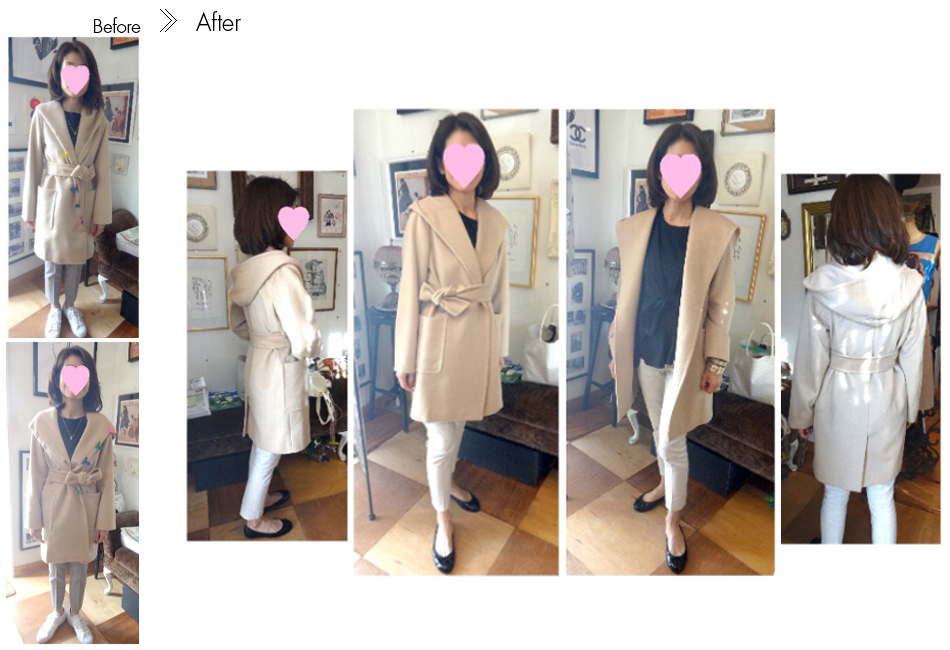 maxmara coat　マックスマーラコート キャメルヘアフードコート.マックスマーラお直し