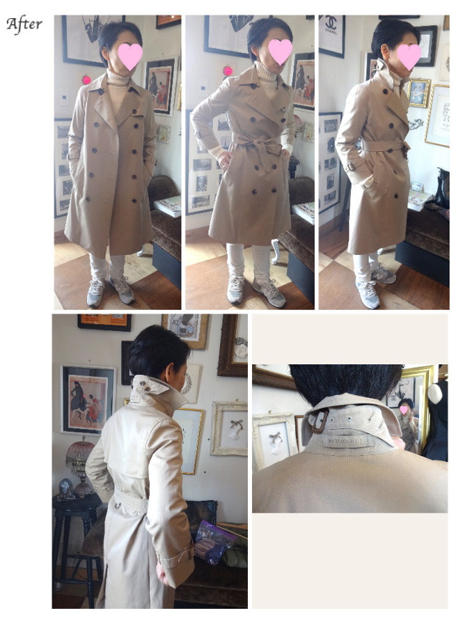 Burberry バーバリー トレンチコート お直し M・S様