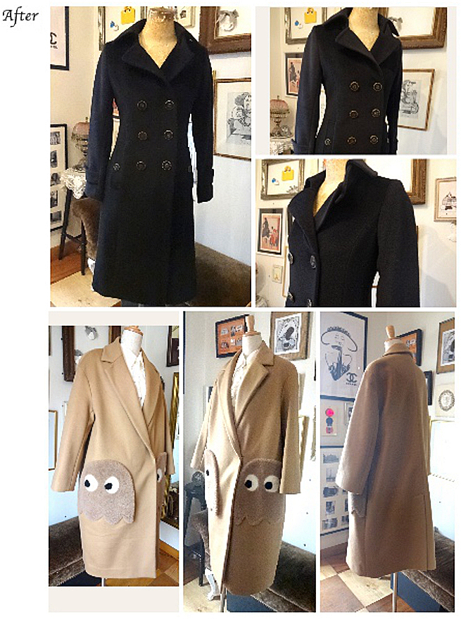 レディースお直し FENDI フェンディ コート、ダブルコートお直し 青山祐子 様