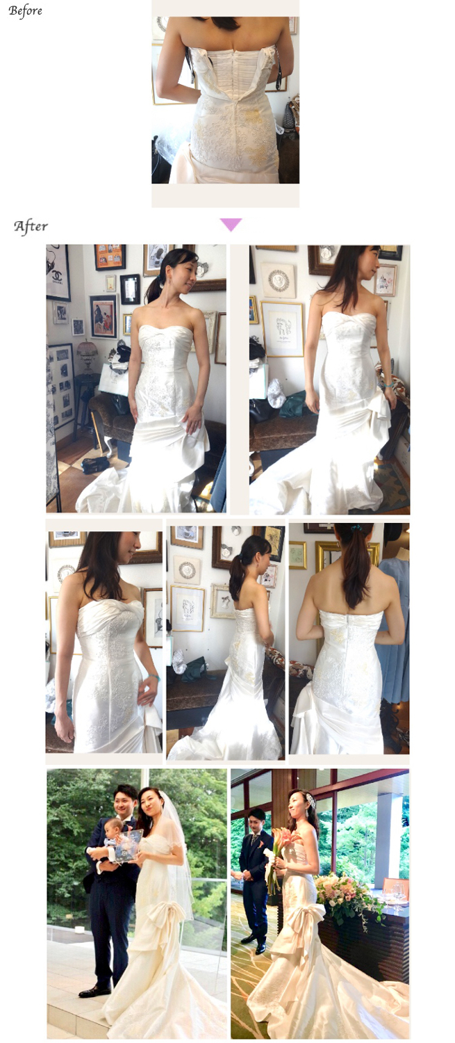 ウエディングドレスお直し　花山聖奈 様