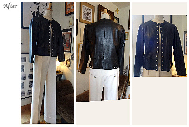 アニエスｂレザーカーディガンお直し（郵送依頼 リモート対応）　Y・M 様