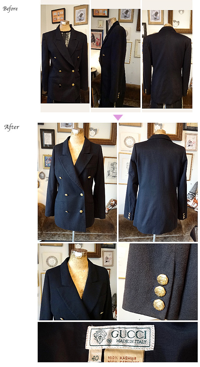 CHANEL、GUCCIジャケットお直し 【郵送依頼(沖縄)リモート対応】 Y様