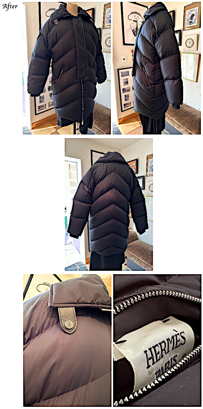  レディースお直し　HERMÈS リバーシブルダウンジャケットお直し,I 様,ハイブランドお直し,エルメス