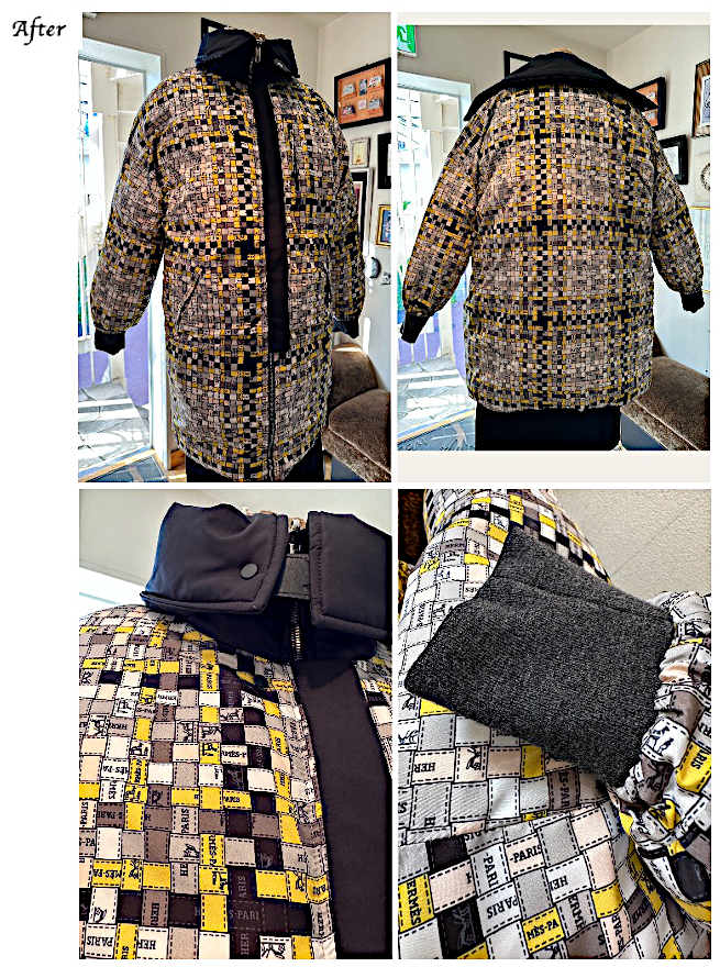 レディースお直し　HERMÈS リバーシブルダウンジャケットお直し,I 様,ハイブランドお直し,エルメス,ハイブランド お直し,エルメスコート　リサイズ