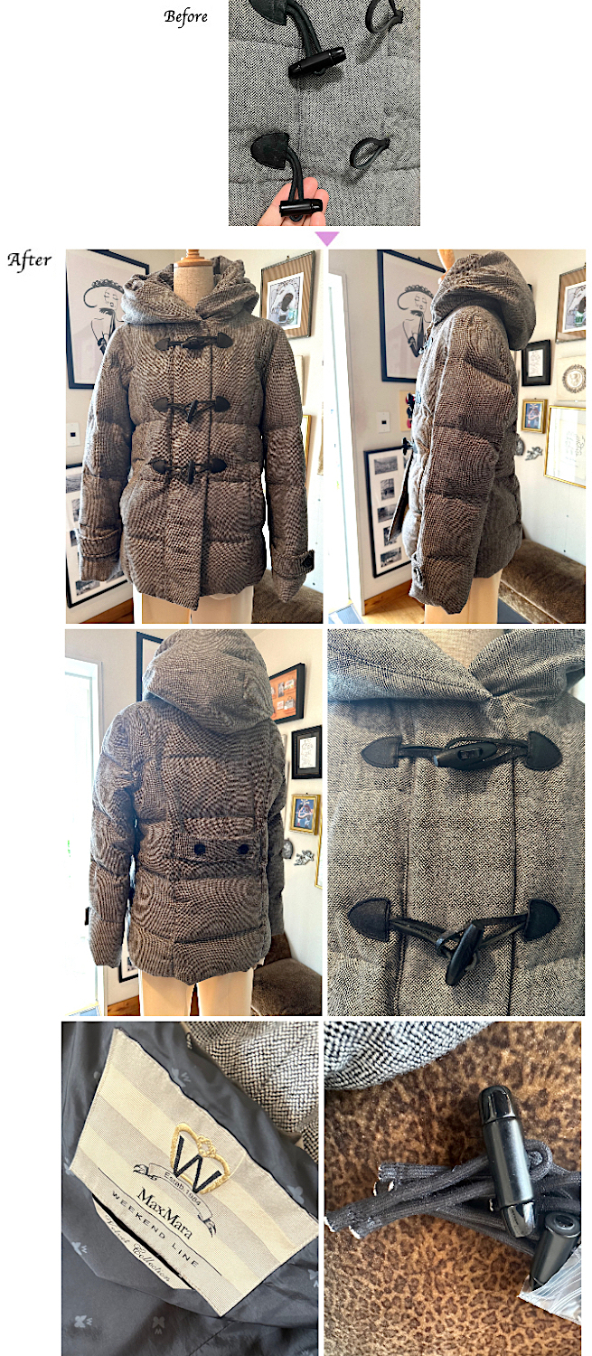 レディースお直し　MaxMara（マックスマーラ）コート,MaxMara（マックスマーラ）ダッフルデザインダウンジャケット お直し