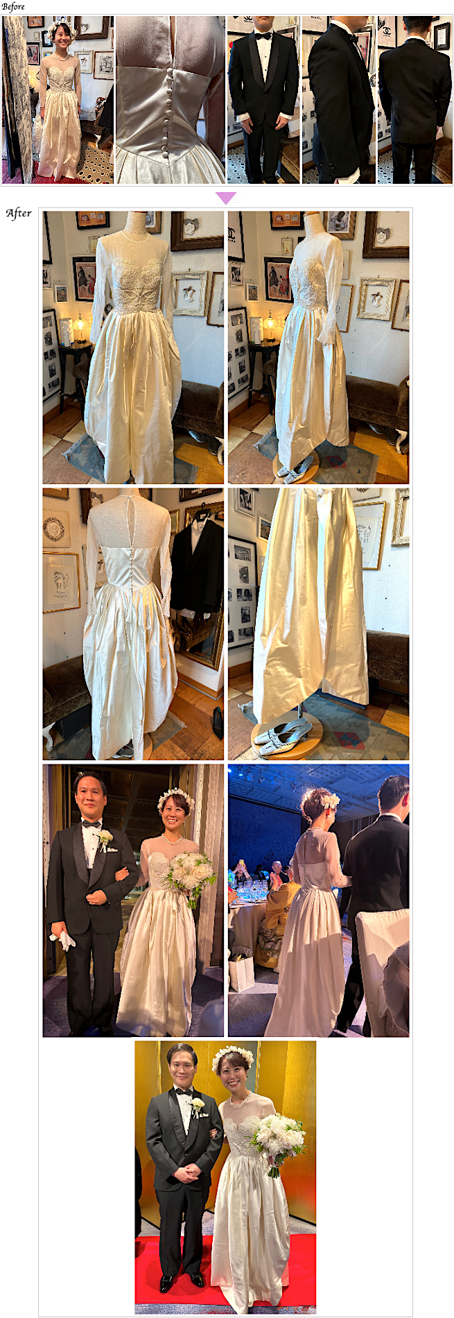 ウエディングドレスお直し　E・T  様