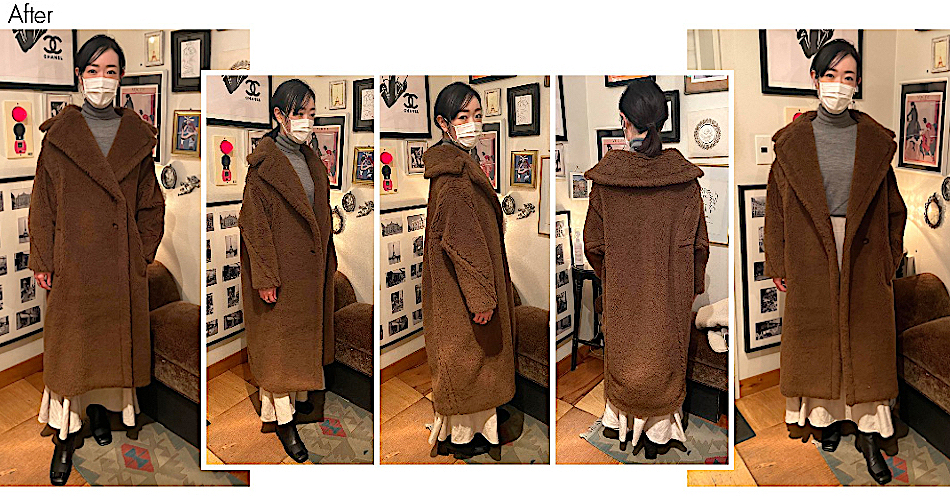 レディースお直し　MaxMara（マックスマーラ）,MaxMara（マックスマーラ）テディベアケープ  お直し,鷲頭美佳 様