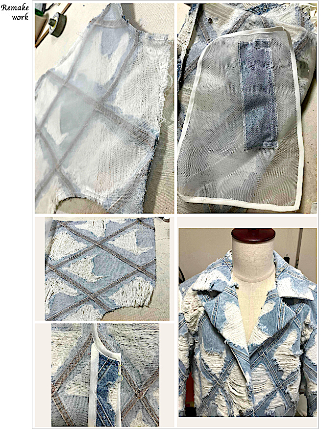 レディースお直し　デニムコート　Y様,リメイクワーク