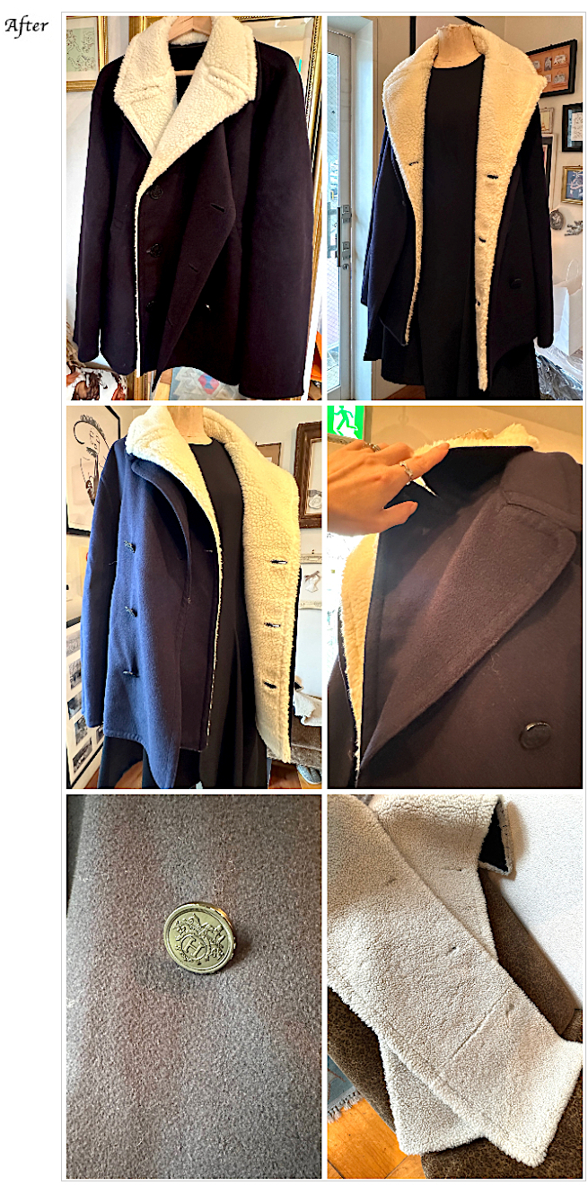  レディースお直し　HERMÈS コートお直し,中山 様,ハイブランドお直し,エルメス