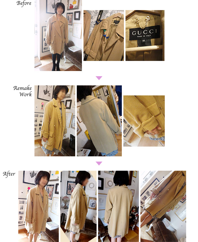レディースお直し GUCCIコート ハイブランドM・K様