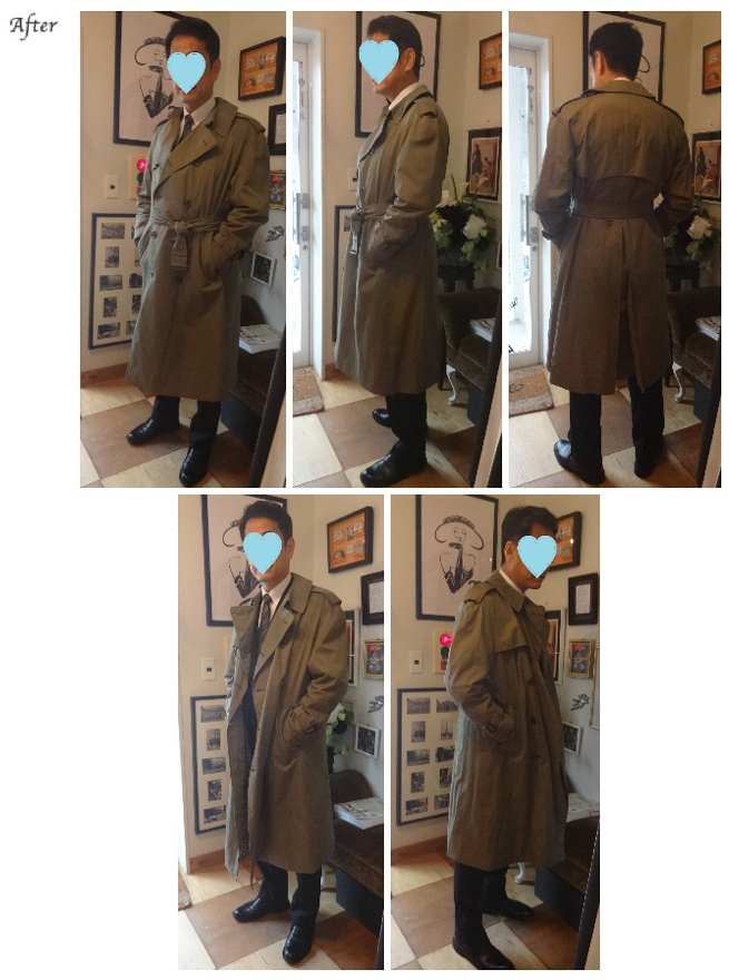 トレンチコートお直し　Monsieur Jolly Roger 様