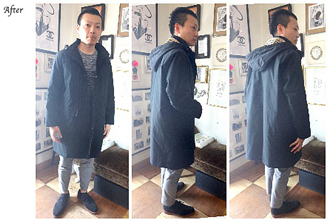 Burberryコートお直し　バーバリーコートお直し　松川亮 様