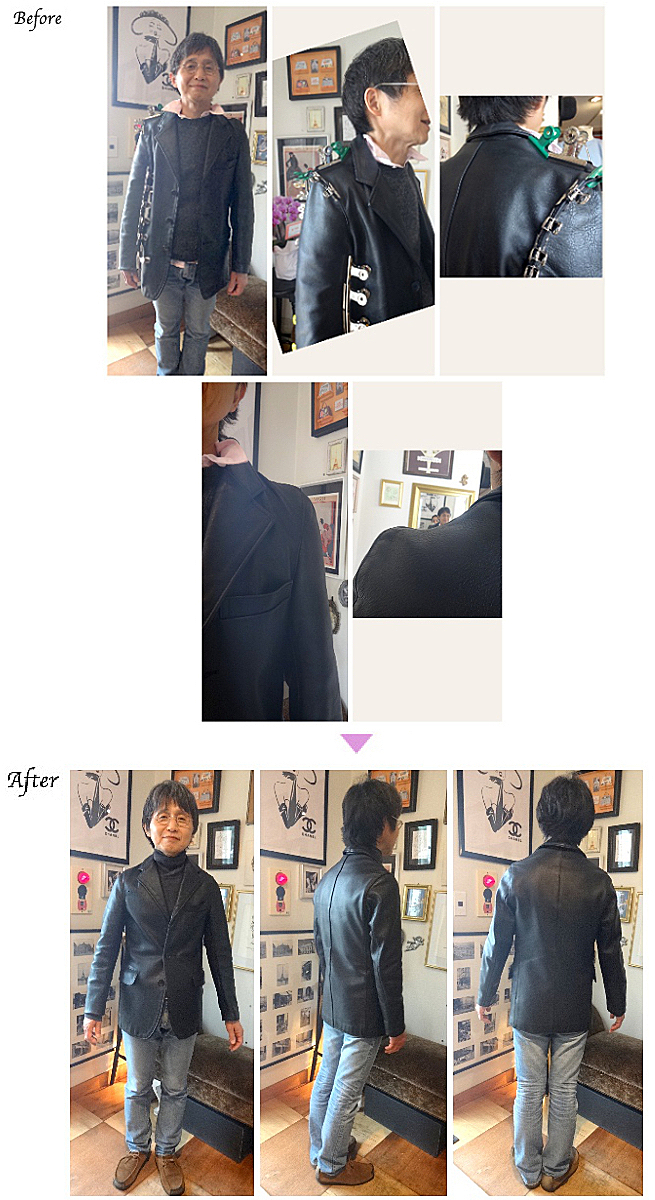 レザーコートお直し　メンズ　石橋 様