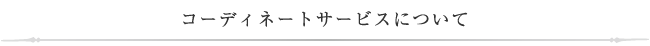 コーディネートサービスについて